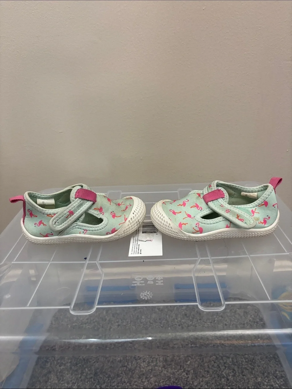 Kids Teal & Pink Flamingo Water Shoes